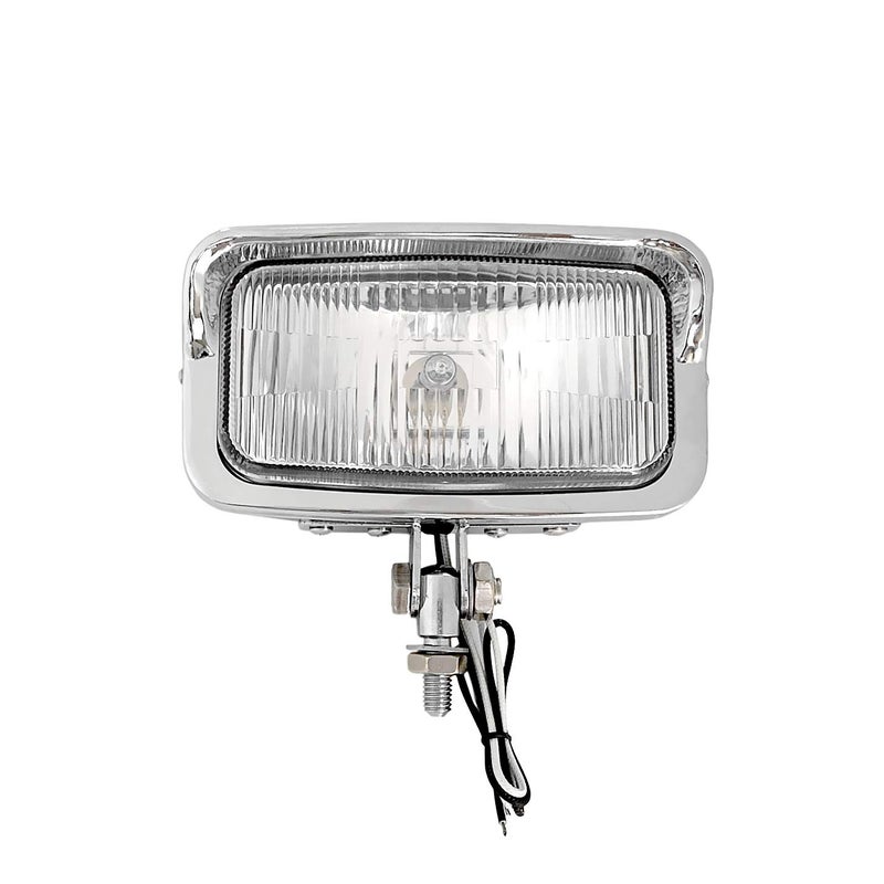 FATECIM Vintage Motorcycle Square Headlight Retro Head Light Lamp Clear Lens with Visor Universal For Harley Cruiser Bobber Chopper Yamaha Honda Cafe Racer Chrome - Image 3